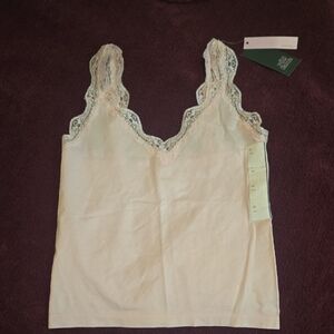 Wild Fable Pink Lace Trim Tank Top
